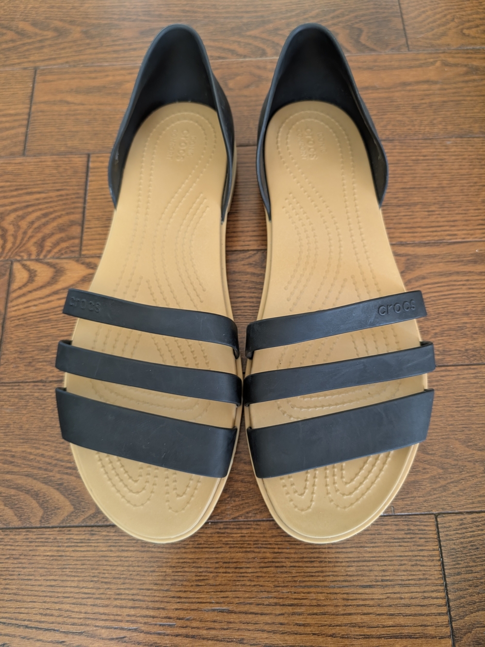 Crocs Tulum Women's Black Strappy Sandals Size 11
